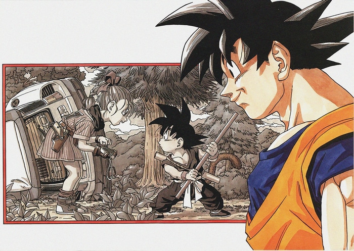 4K Dragon Ball: Son Goku and Bulma in Forest