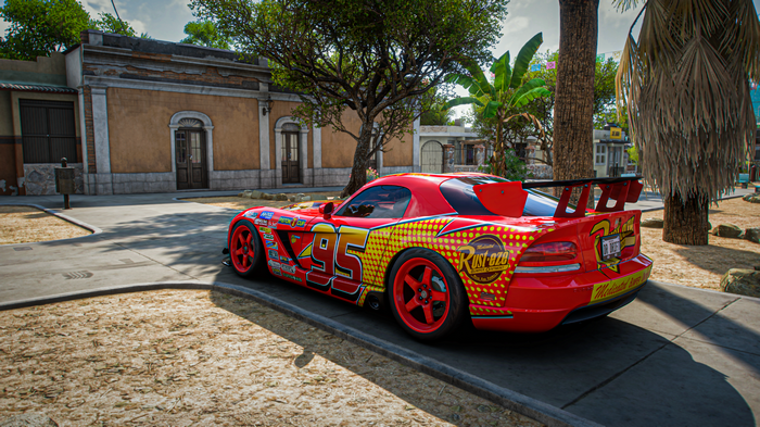 4K Dodge Viper with Lightning McQueen livery in Forza Horizon 5