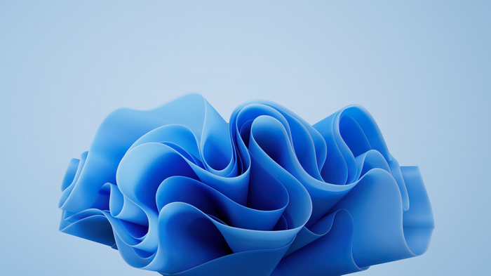 Windows 11 3D Abstract Blue 4K