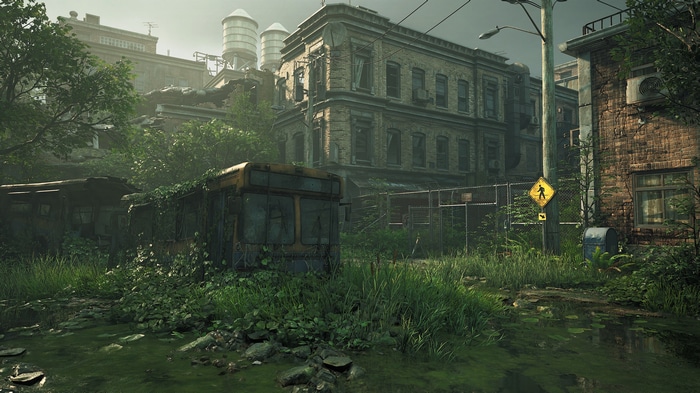 The Last of Us overgrown urban ruins