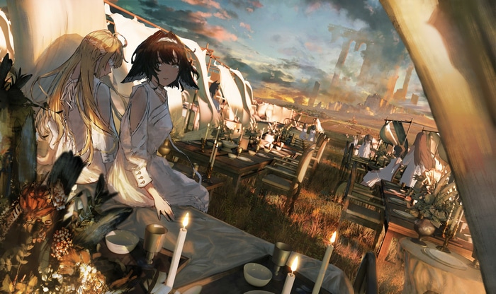 4K festival with people sitting at tables