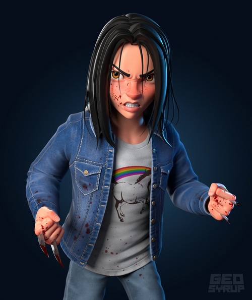 X-23 with Claws and Blood