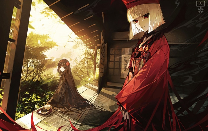 Fate/Grand Order characters in traditional Japanese setting
