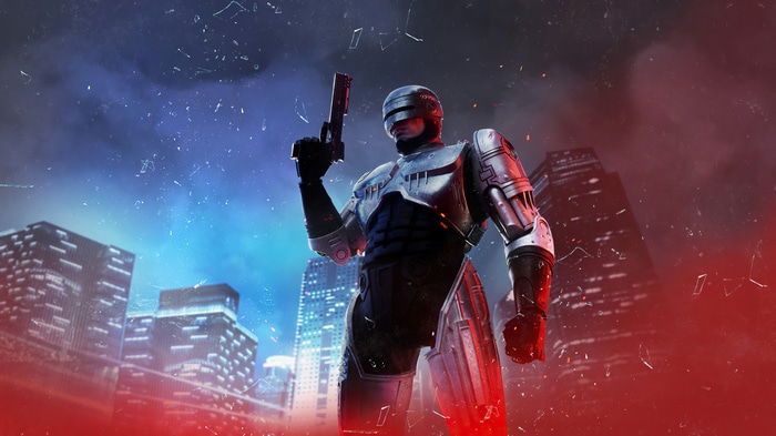 4K RoboCop with Gun in City