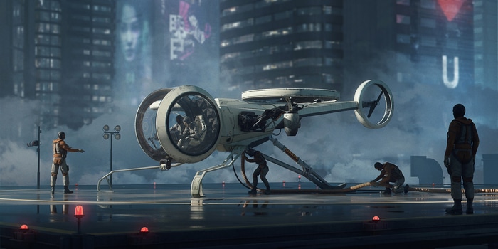 4K Futuristic Science Fiction Machine