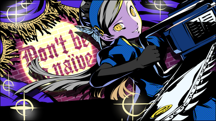 Persona 5 character with a chainsaw