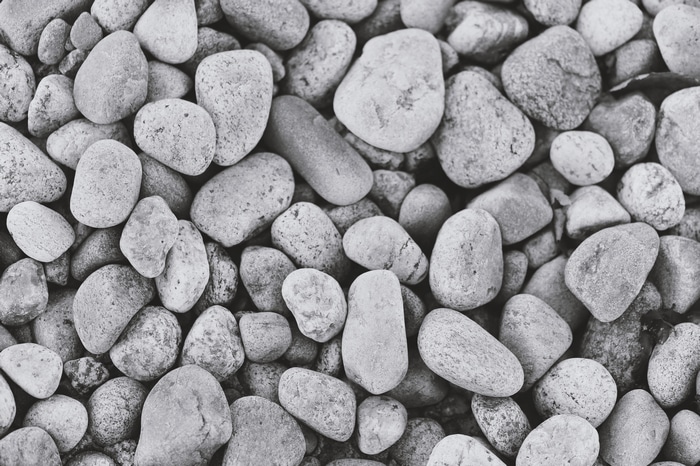 Monochrome texture of various rocks
