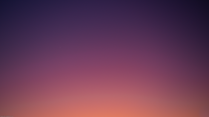 Gradient sky with a single star at sunset