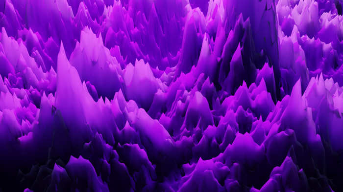 3D Abstract Purple Landscape