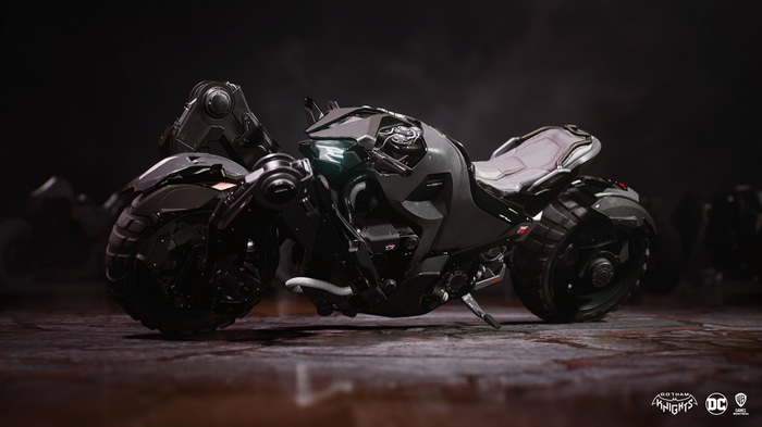 4K Futuristic Motorcycle from Gotham Knights