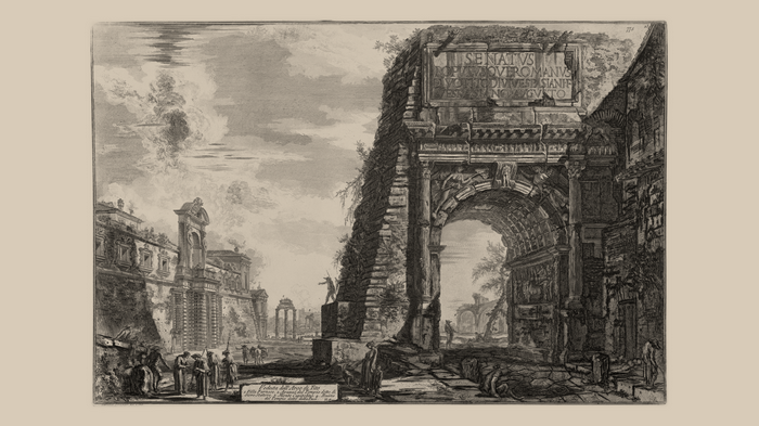 Giovanni Battista Piranesi's Roman Ruins Etching