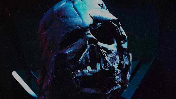 Darth Vader's helmet in Star Wars
