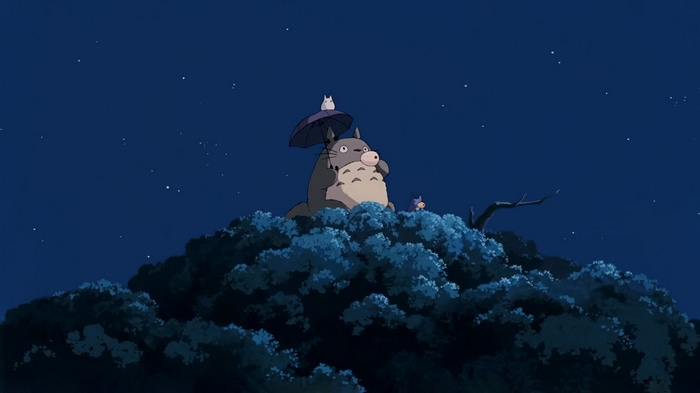 4K Studio Ghibli Totoro on a starry night