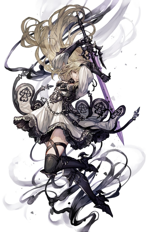 Sena with a sword and dress