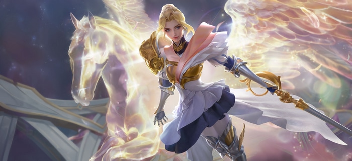 Charlotte from Honor of Kings with a winged horse