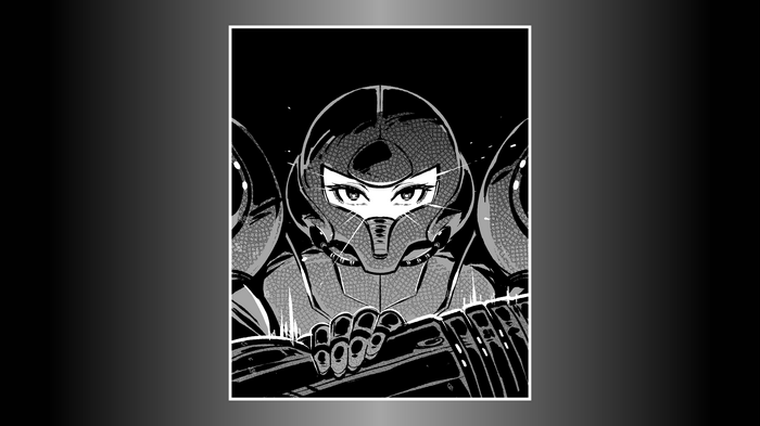Samus Aran in her power armor from Metroid