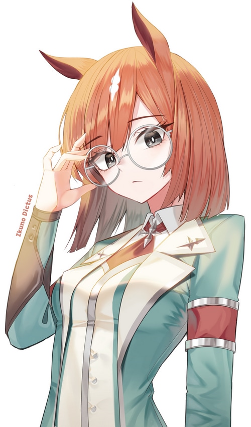 Anime girl with glasses and horse ears