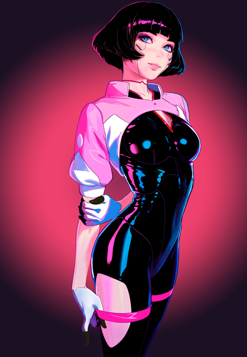 Cyberpunk: Edgerunners character with aqua eyes