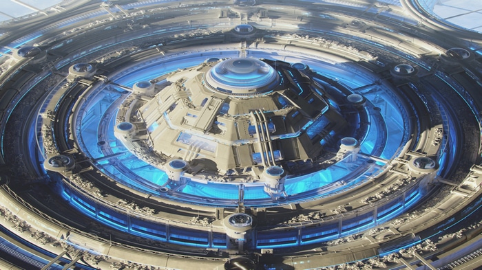 4K Futuristic Science Fiction City Concept Art