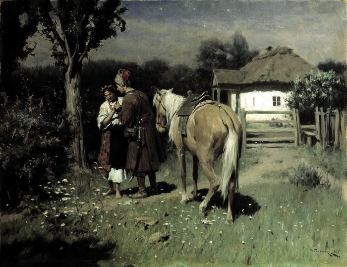 Mykola Pymonenko's Ukrainian Village Scene at Night