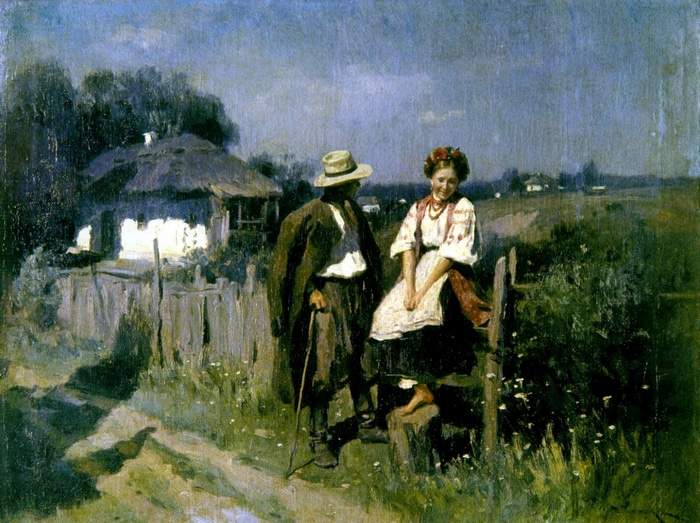 Mykola Pymonenko's painting of a Ukrainian couple