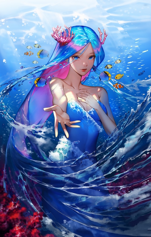 Sea Fairy Cookie Underwater with Tropical Fish