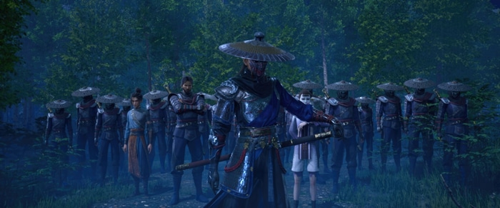 Hua Jianghu: Bu liang ren characters in a forest