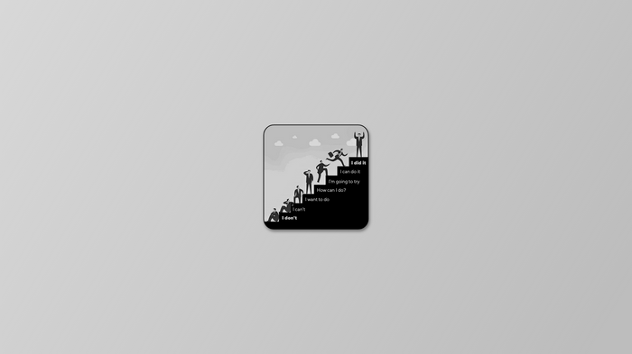 Motivational success steps with silhouettes of people
