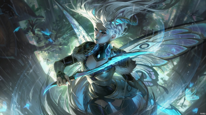 4K Katarina with Butterfly Wings in Rain