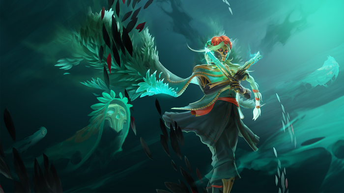 4K Dota 2 Muerta with braids and guns