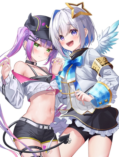 Tokoyami Towa and Amane Kanata from Hololive