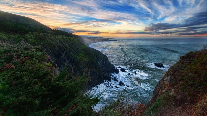 4K Big Sur California Coast at Sunset