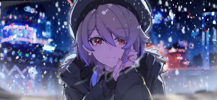 Rita Rossweisse in Honkai Impact 3rd during snowfall