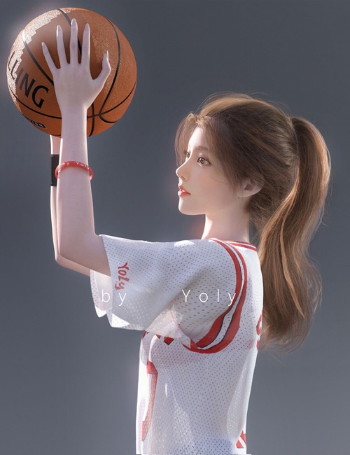 Yoly with a basketball