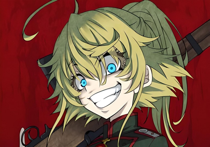 Tanya Degurechaff with a gun