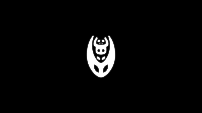 Hollow Knight minimalist logo on black background