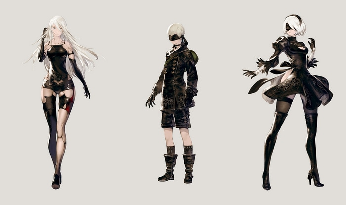A2, 2B, and 9S from Nier: Automata