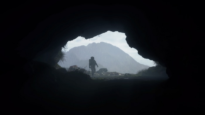 4K Death Stranding astronaut in a cave