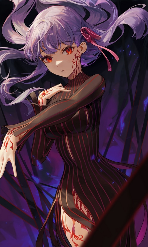 Matou Sakura from Fate series with blood