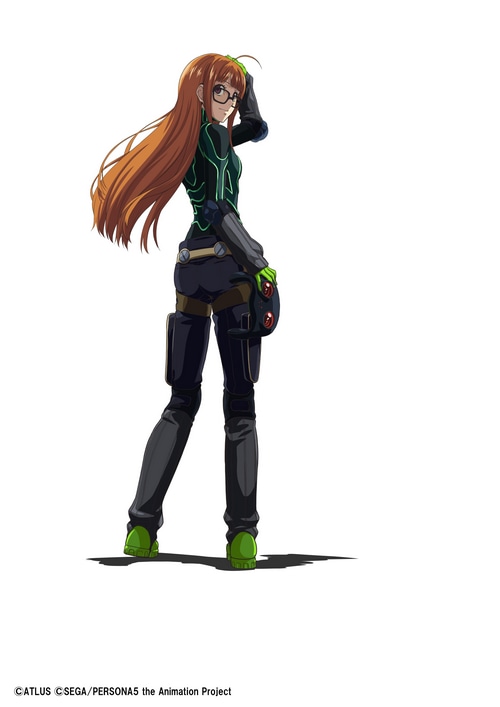 Sakura Futaba from Persona 5 in a futuristic outfit