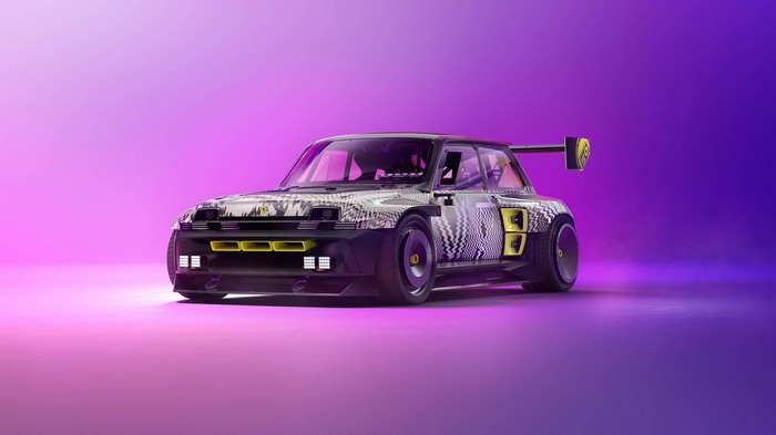 Renault R5 Turbo concept car with racing livery