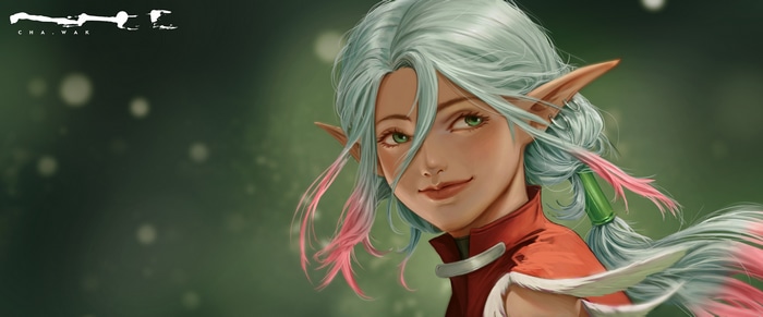 4K Fantasy Art of a Woman with Gradient Hair