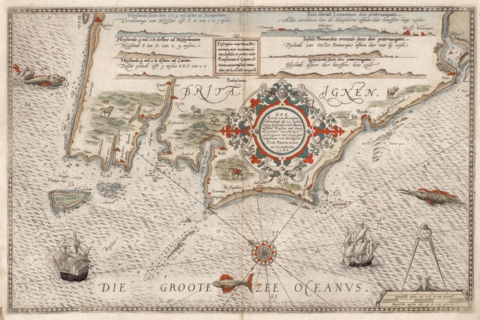 4K Map of Brittany and the Great Sea Ocean