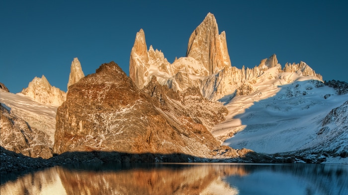 4K Mountain Reflection in Water