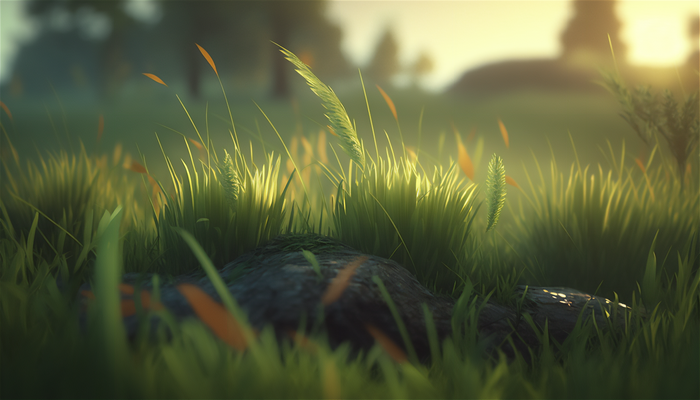 Close-up of grass and rocks in nature