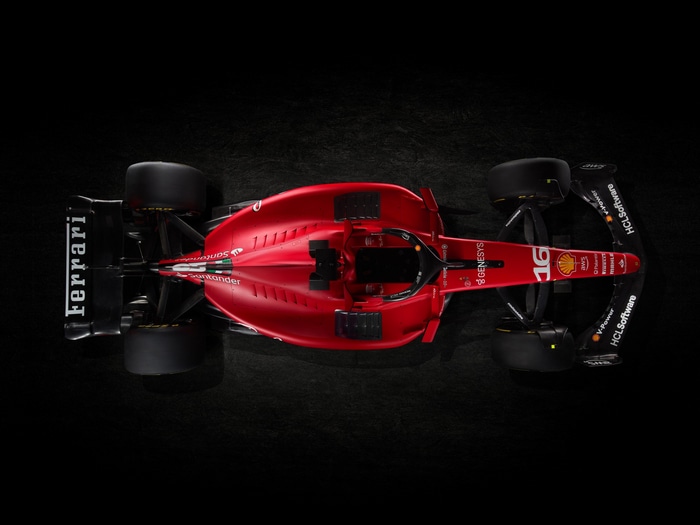 Ferrari SF23 Formula 1 car, top view