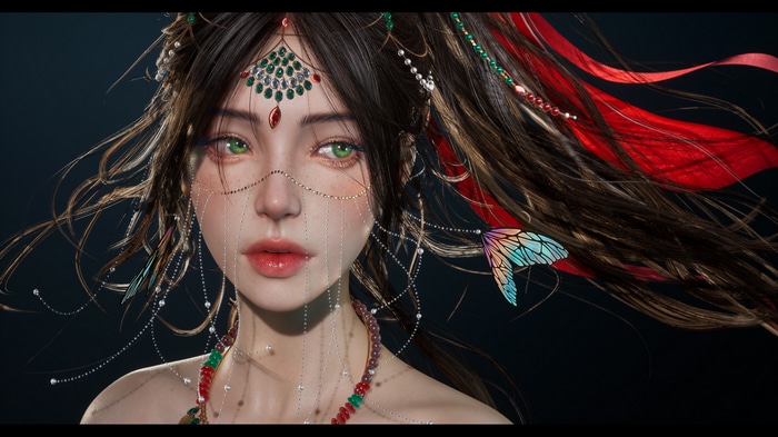 4K Ghostblade Fengye Asian Woman