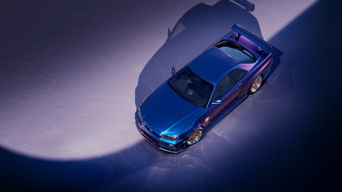 Nissan Skyline GT-R V-Spec from top view