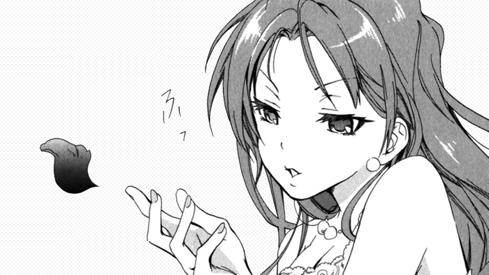 Kaga Kouko from Golden Time blowing petals