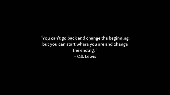 Quote by C.S. Lewis on a black background